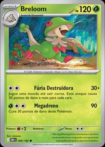 Carta Breloom (006/182) do set Rivais Predestinados — Pokémon TCG | Bynx