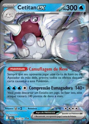 Carta Cetitan ex (065/182) do set Rivais Predestinados — Pokémon TCG | Bynx