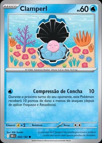 Carta Clamperl (054/182) do set Rivais Predestinados — Pokémon TCG | Bynx