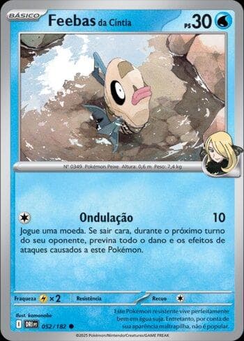 Carta Cynthia's Feebas (052/182) do set Rivais Predestinados — Pokémon TCG | Bynx