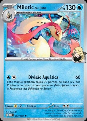 Carta Cynthia's Milotic (053/182) do set Rivais Predestinados — Pokémon TCG | Bynx