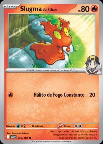 Carta Ethan's Slugma (035/182) do set Rivais Predestinados — Pokémon TCG | Bynx