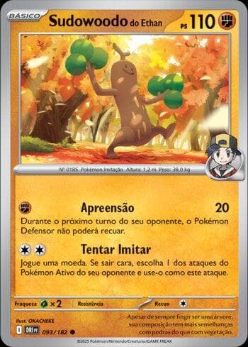 Carta Ethan's Sudowoodo (093/182) do set Rivais Predestinados — Pokémon TCG | Bynx