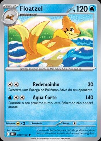 Carta Floatzel (058/182) do set Rivais Predestinados — Pokémon TCG | Bynx