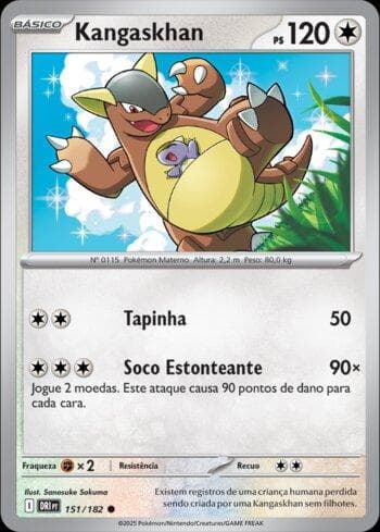 Carta Kangaskhan (151/182) do set Rivais Predestinados — Pokémon TCG | Bynx