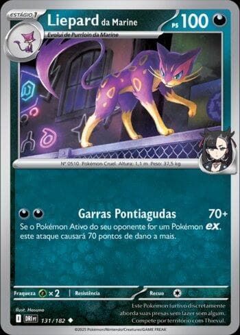 Carta Marnie's Liepard (131/182) do set Rivais Predestinados — Pokémon TCG | Bynx