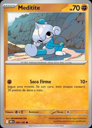 Carta Meditite (099/182) do set Rivais Predestinados — Pokémon TCG | Bynx