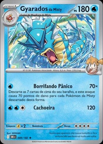 Carta Misty's Gyarados (049/182) do set Rivais Predestinados — Pokémon TCG | Bynx
