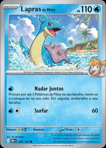 Carta Misty's Lapras (050/182) do set Rivais Predestinados — Pokémon TCG | Bynx