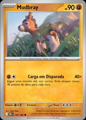 Carta Mudbray (107/182) do set Rivais Predestinados — Pokémon TCG | Bynx