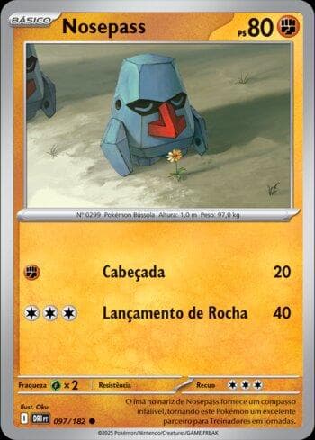 Carta Nosepass (097/182) do set Rivais Predestinados — Pokémon TCG | Bynx