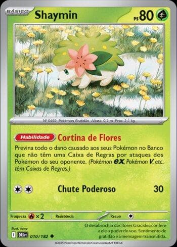 Carta Shaymin (010/182) do set Rivais Predestinados — Pokémon TCG | Bynx
