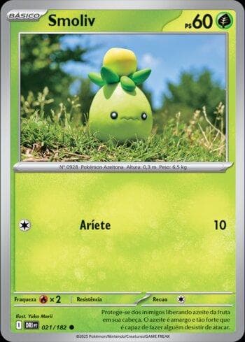 Carta Smoliv (021/182) do set Rivais Predestinados — Pokémon TCG | Bynx