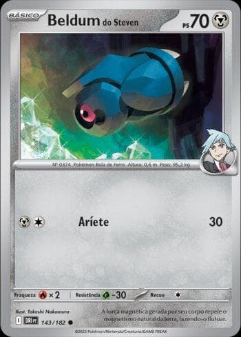 Carta Steven's Beldum (143/182) do set Rivais Predestinados — Pokémon TCG | Bynx