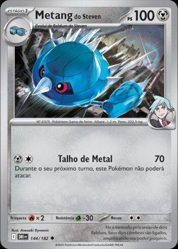 Carta Steven's Metang (144/182) do set Rivais Predestinados — Pokémon TCG | Bynx