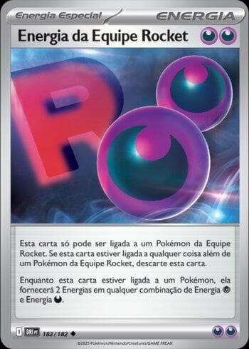 Carta Team Rocket's Energy (182/182) do set Rivais Predestinados — Pokémon TCG | Bynx