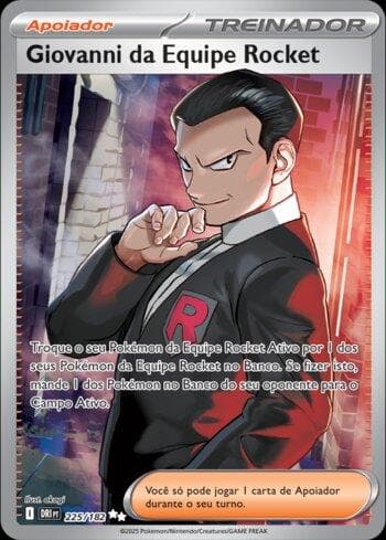 Carta Team Rocket's Giovanni (225/182) do set Rivais Predestinados — Pokémon TCG | Bynx