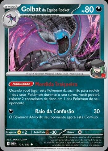Carta Team Rocket's Golbat (121/182) do set Rivais Predestinados — Pokémon TCG | Bynx