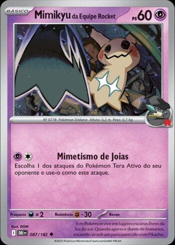 Team Rocket's Mimikyu (087/182) — Rivais Predestinados