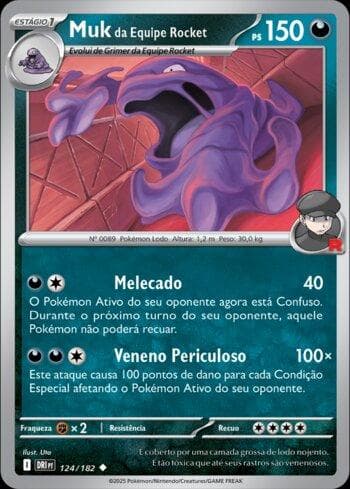Carta Team Rocket's Muk (124/182) do set Rivais Predestinados — Pokémon TCG | Bynx