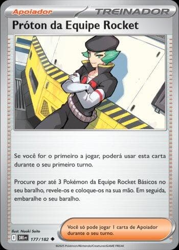Carta Team Rocket's Proton (177/182) do set Rivais Predestinados — Pokémon TCG | Bynx
