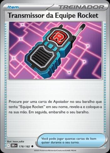 Carta Team Rocket's Transceiver (178/182) do set Rivais Predestinados — Pokémon TCG | Bynx