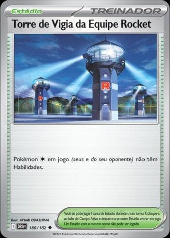 Carta Team Rocket's Watchtower (180/182) do set Rivais Predestinados — Pokémon TCG | Bynx