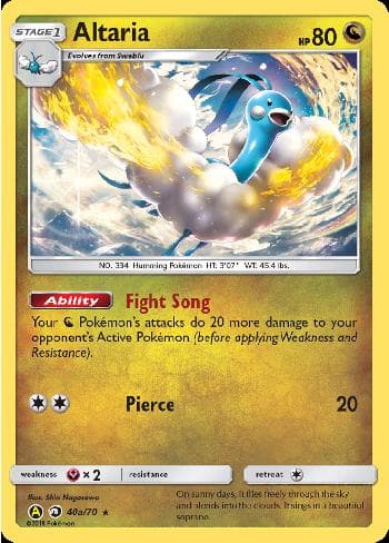Carta Altaria (40a/70) do set Dragões Soberanos — Pokémon TCG | Bynx