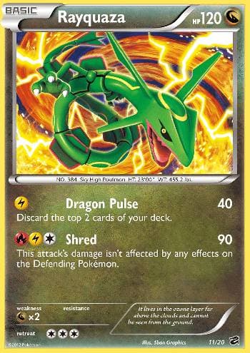 Carta Rayquaza (11/20) do set Cofre do Dragão — Pokémon TCG | Bynx