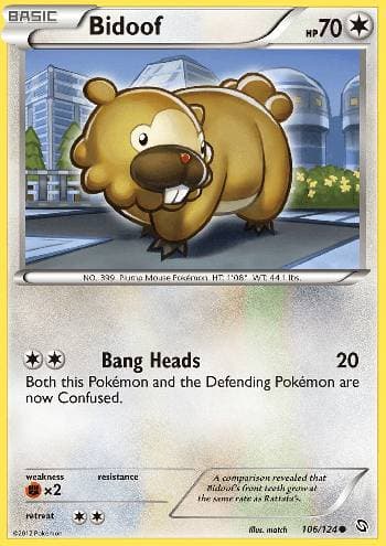 Carta Bidoof (106/124) do set Dragões Enaltecidos — Pokémon TCG | Bynx