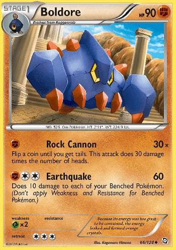 Carta Boldore (66/124) do set Dragões Enaltecidos — Pokémon TCG | Bynx