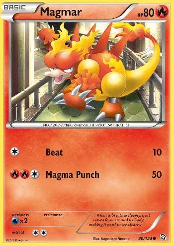 Carta Magmar (20/124) do set Dragões Enaltecidos — Pokémon TCG | Bynx