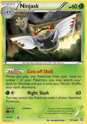 Carta Ninjask (11/124) do set Dragões Enaltecidos — Pokémon TCG | Bynx