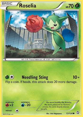 Carta Roselia (13/124) do set Dragões Enaltecidos — Pokémon TCG | Bynx