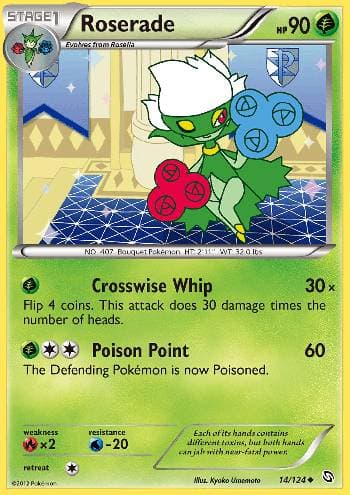 Carta Roserade (14/124) do set Dragões Enaltecidos — Pokémon TCG | Bynx