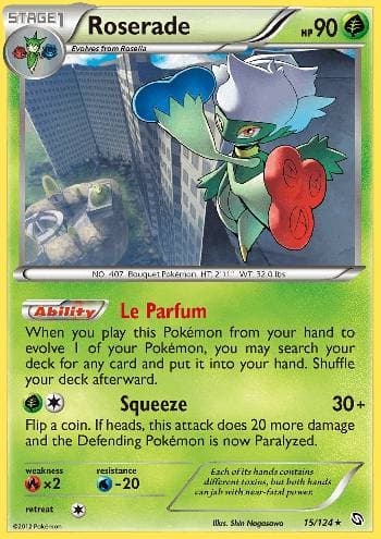 Carta Roserade (15/124) do set Dragões Enaltecidos — Pokémon TCG | Bynx