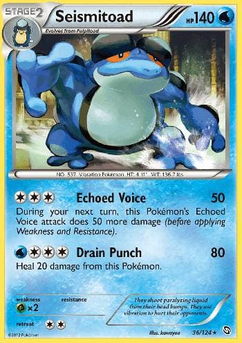 Carta Seismitoad (36/124) do set Dragões Enaltecidos — Pokémon TCG | Bynx