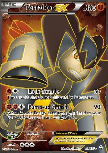 Carta Terrakion-EX (121/124) do set Dragões Enaltecidos — Pokémon TCG | Bynx