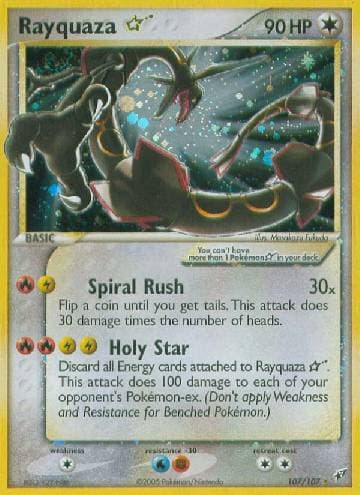 Carta Rayquaza Star (107/107) do set Deoxys — Pokémon TCG | Bynx