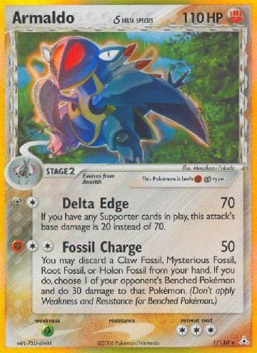 Carta Armaldo (1/110) do set EX Holon Phantoms — Pokémon TCG | Bynx