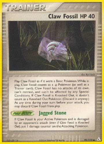 Carta Claw Fossil (91/110) do set EX Holon Phantoms — Pokémon TCG | Bynx