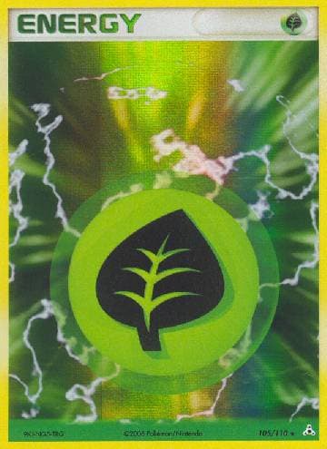 Carta Grass Energy (105/110) do set EX Holon Phantoms — Pokémon TCG | Bynx