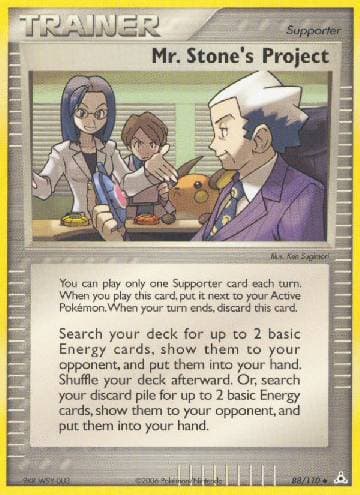 Carta Mr. Stone's Project (88/110) do set EX Holon Phantoms — Pokémon TCG | Bynx