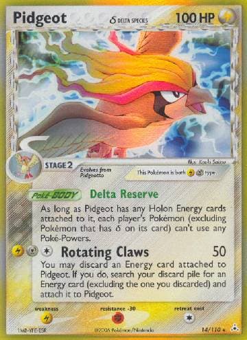 Carta Pidgeot (14/110) do set EX Holon Phantoms — Pokémon TCG | Bynx