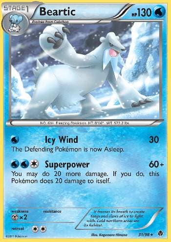 Carta Beartic (31/98) do set Poderes Emergentes — Pokémon TCG | Bynx