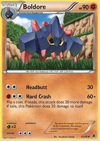 Carta Boldore (52/98) do set Poderes Emergentes — Pokémon TCG | Bynx