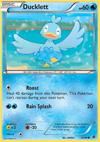 Carta Ducklett (26/98) do set Poderes Emergentes — Pokémon TCG | Bynx