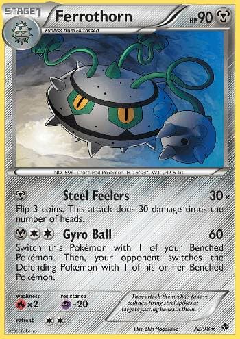 Carta Ferrothorn (72/98) do set Poderes Emergentes — Pokémon TCG | Bynx