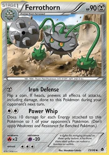 Carta Ferrothorn (73/98) do set Poderes Emergentes — Pokémon TCG | Bynx