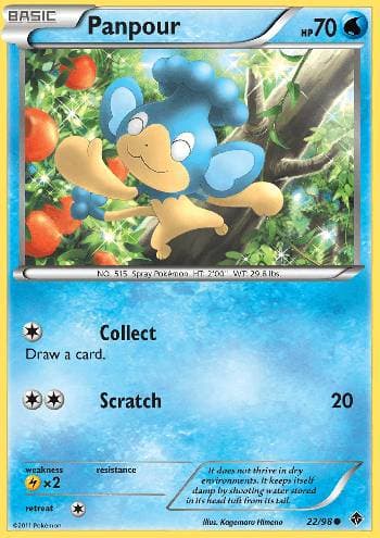 Carta Panpour (22/98) do set Poderes Emergentes — Pokémon TCG | Bynx
